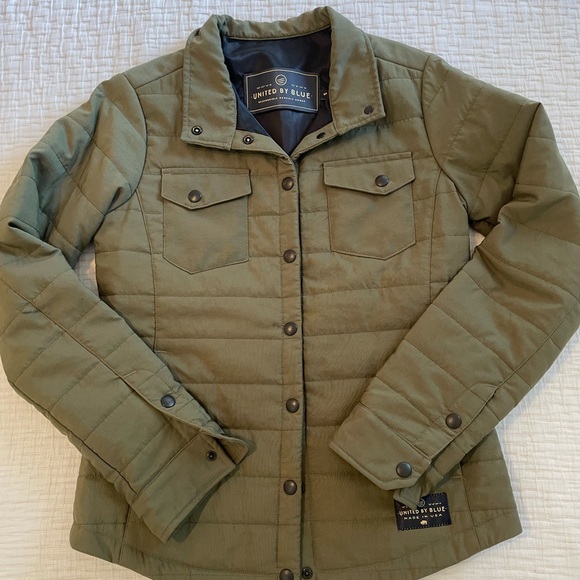 United By Blue Bison Green Snap Front Outdoor Camping Hiking Jacket - Picture 2 of 6